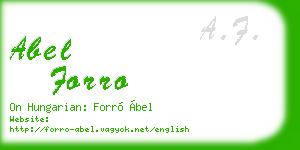 abel forro business card